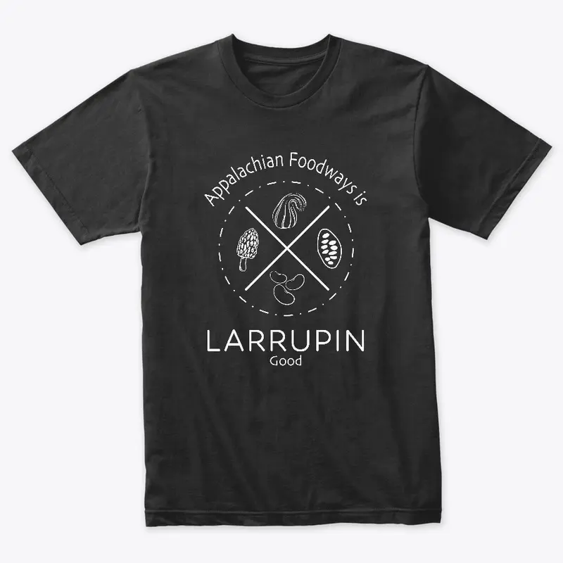 Larrupin Good: White Logo