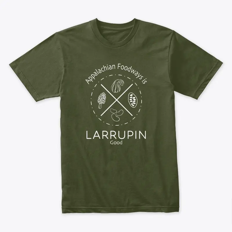 Larrupin Good: White Logo