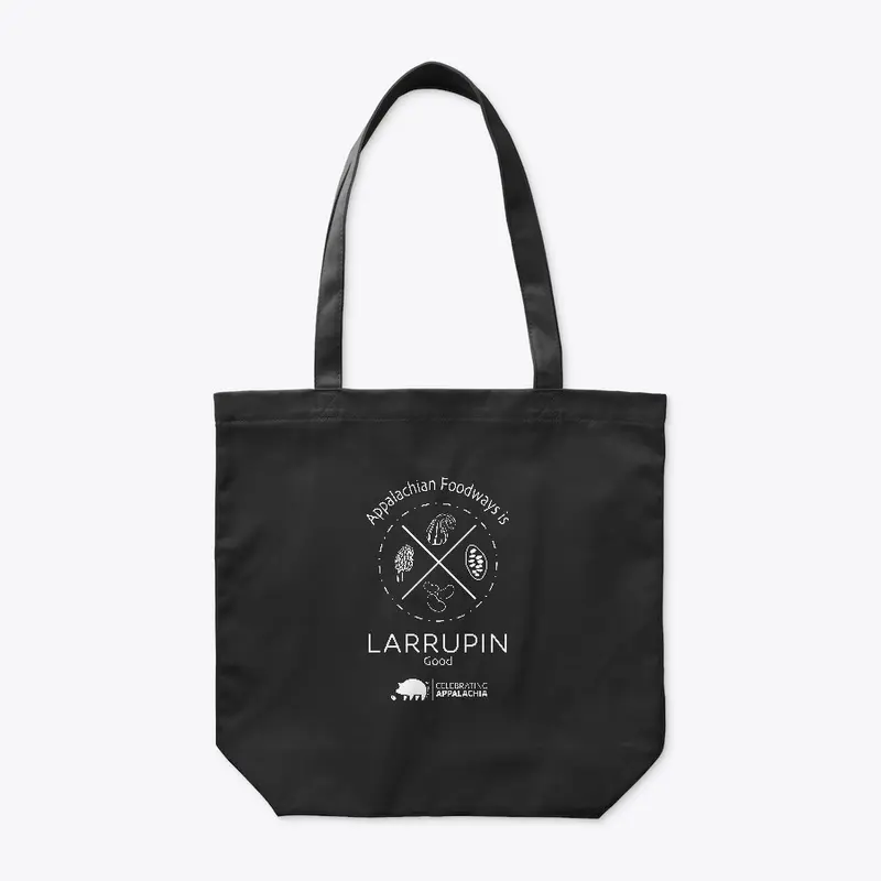 Larrupin Good: White Logo