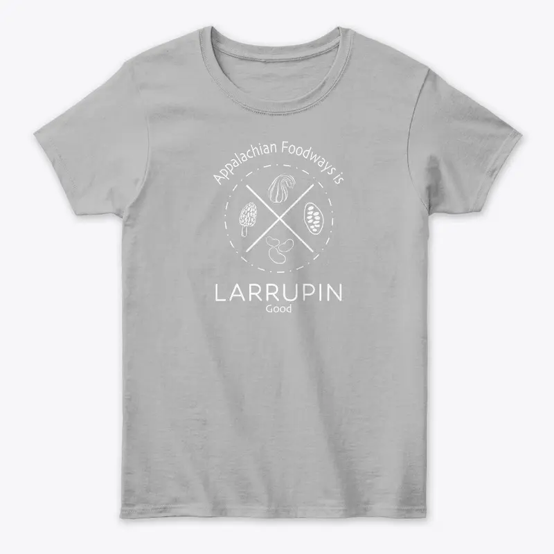 Larrupin Good: White Logo