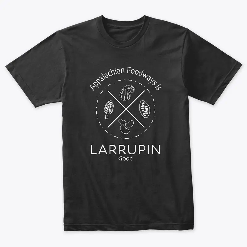 Larrupin Good: White Logo