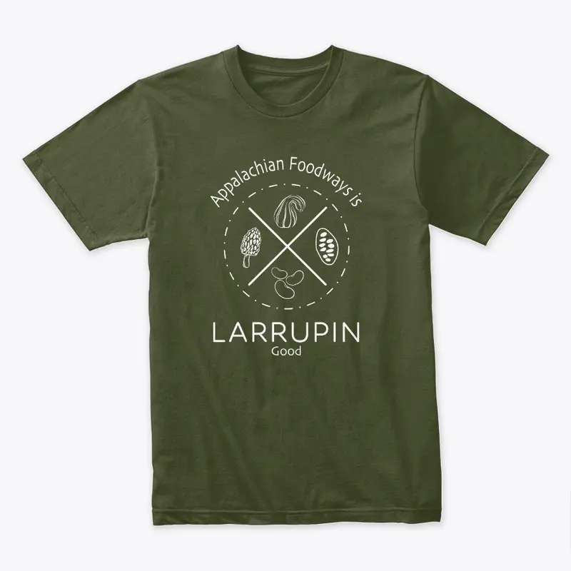 Larrupin Good: White Logo