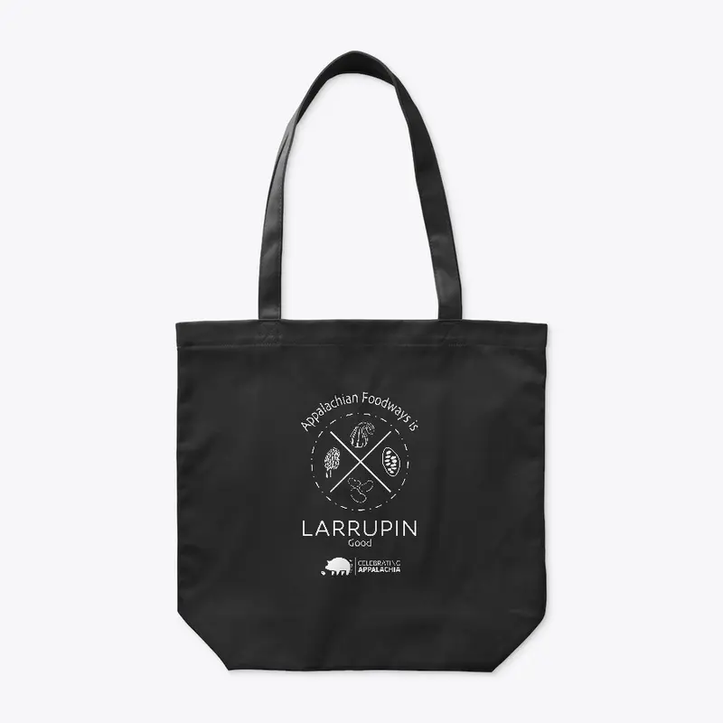 Larrupin Good: White Logo