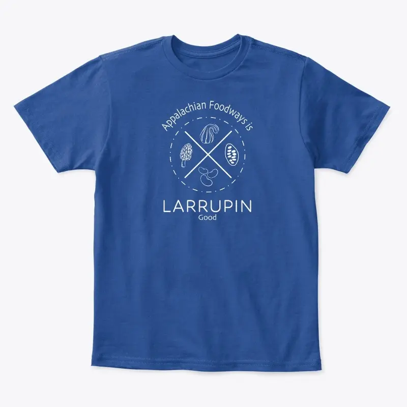 Larrupin Good: White Logo